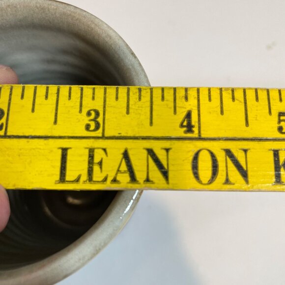 Handcrafted Ceramic Tumbler With Abstract Multicolor Design 6" Tall By Local Pot - Picture 7 of 9